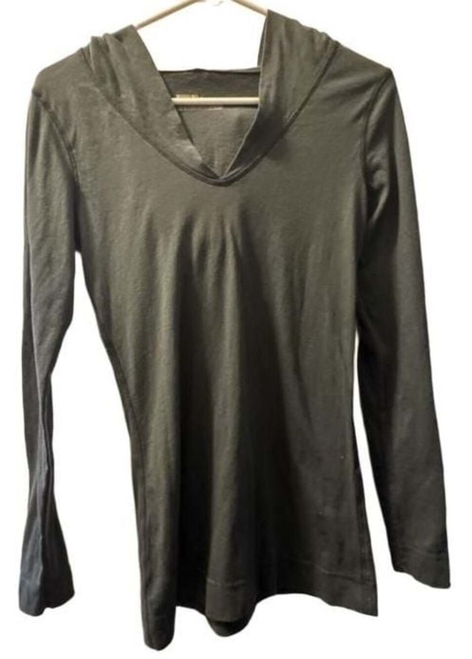 Mossimo Supply Co. Women's Gray Long Sleeve V-Neck Lightweight Hoodie Size M